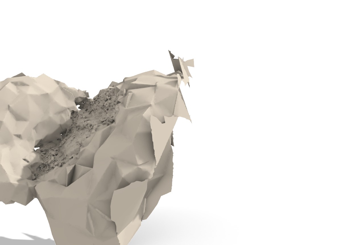 Photogrammetric scan reconstructed to a closed mesh (example 07)
