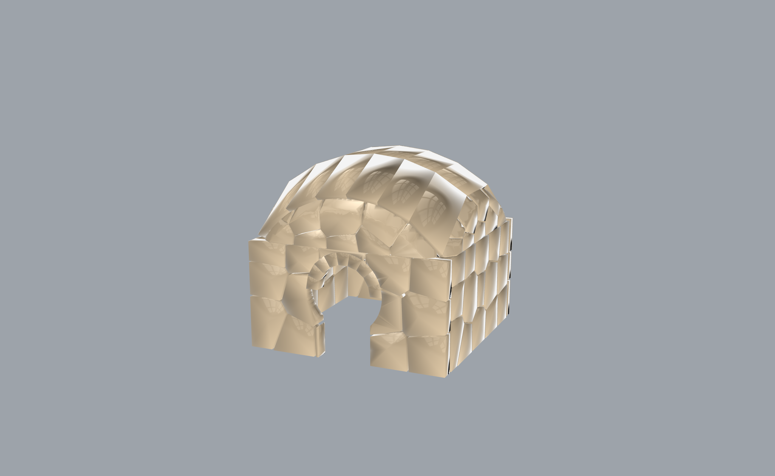 Polygonal-masonry castle keep, contact-stable at building scale